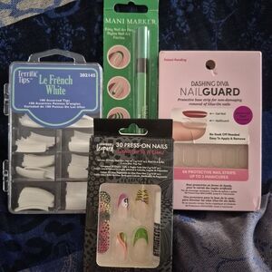 Nail Care Set with Press-On Nails and Accessories